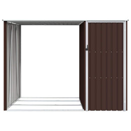 vidaXL Garten Brennholzlager Braun 245x98x159 cm Verzinkter Stahl