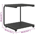 2-Personen-Sonnenliege mit Auflagen Poly Rattan Schwarz