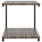 2-Personen-Sonnenliege mit Auflagen Poly Rattan Braun