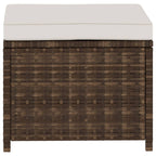 5-tlg. Garten-Lounge-Set mit Auflagen Poly Rattan Braun