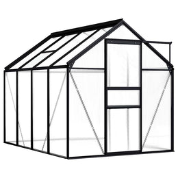 vidaXL Gewächshaus Anthrazit Aluminium 4,75 m²
