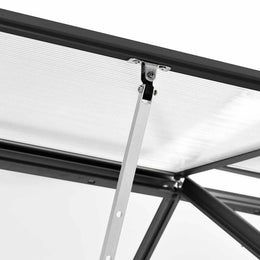 vidaXL Gewächshaus mit Fundament Anthrazit Aluminium 7,03 m²