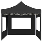 Profi-Partyzelt Faltbar mit Wänden Aluminium 2×2m Anthrazit