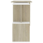 Eckschreibtisch Weiß Sonoma-Eiche 200x50x76 cm Holzwerkstoff