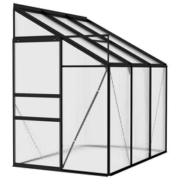 vidaXL Gewächshaus Anthrazit Aluminium 3,8 m³