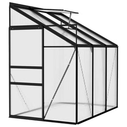 vidaXL Gewächshaus Anthrazit Aluminium 3,8 m³