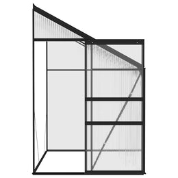 vidaXL Gewächshaus Anthrazit Aluminium 3,8 m³