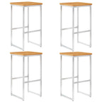 Barhocker 4 Stk. Massivholz Akazie und Edelstahl