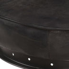 Barhocker 2 Stk. Schwarz Echtes Ziegenleder