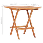 Bistrotisch Klappbar 60x60x65 cm Massivholz Teak