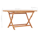 Gartentisch Klappbar 160×80×75 cm Massivholz Teak