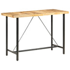 Bartisch 150x70x107 cm Raues Mangoholz