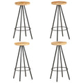 Barhocker 4 Stk. Raues Mangoholz