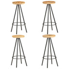 Barhocker 4 Stk. Raues Mangoholz