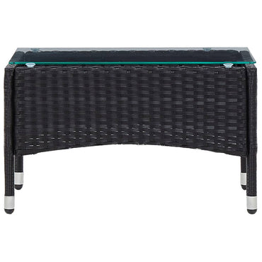 Couchtisch Schwarz 60x40x36 cm Poly Rattan