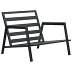 4-tlg. Outdoor-Lounge-Set mit Kissen Aluminium Dunkelgrau