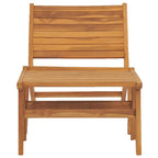 Gartenstuhl mit Fußablage Massivholz Teak