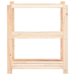 Lagerregale 3 Böden 2 Stk. 80x38x90cm Massivholz Kiefer 150kg