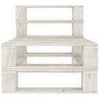 Outdoor-Mittelsofa Paletten Holz Weiß