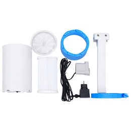 vidaXL Pool Einhängeskimmer und Pumpe mit Adapter 16 cm Kunststoff