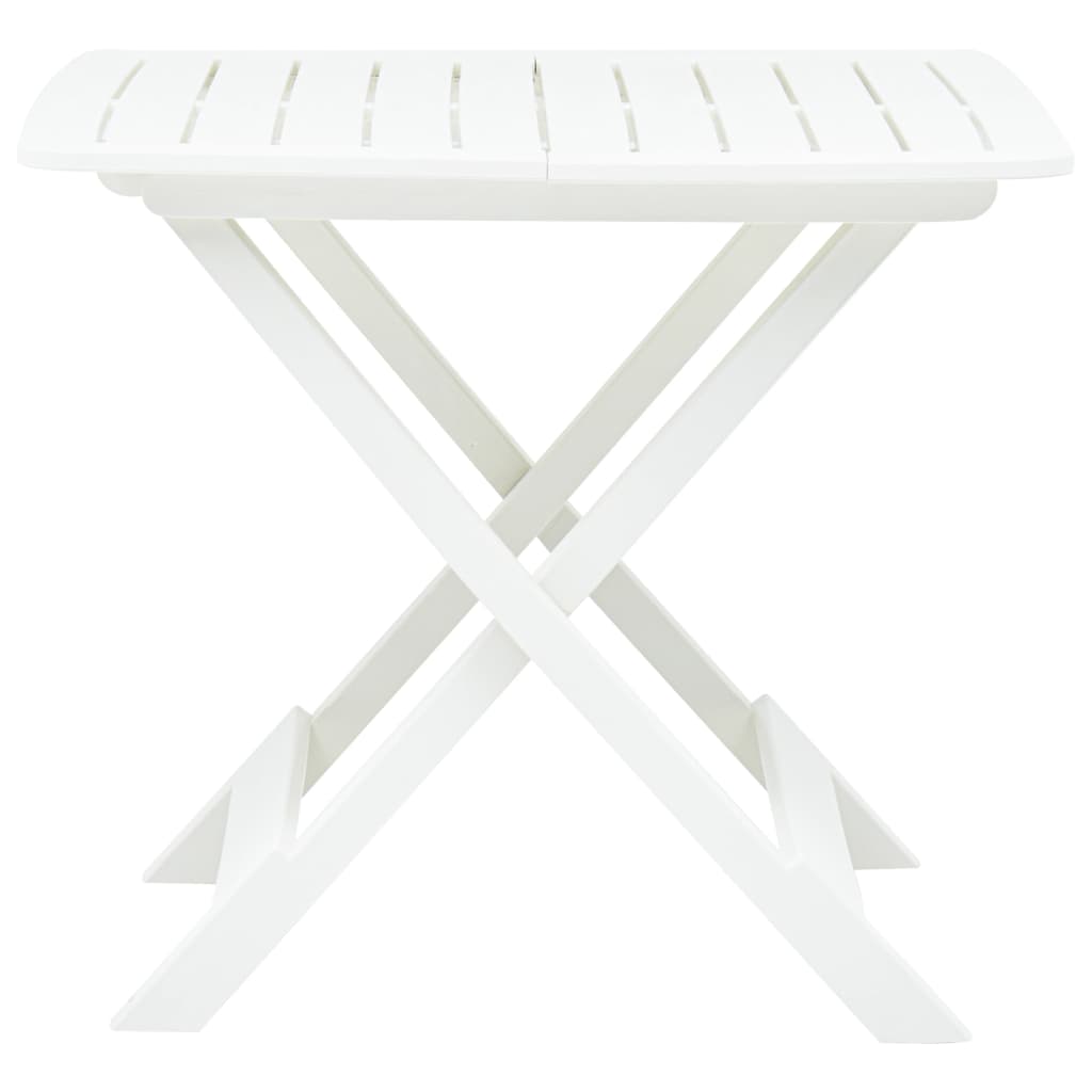 Gartentisch Klappbar Weiß 79 x 72 x 70 cm Kunststoff