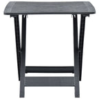 Gartentisch Klappbar Anthrazit 79x72x70 cm Kunststoff