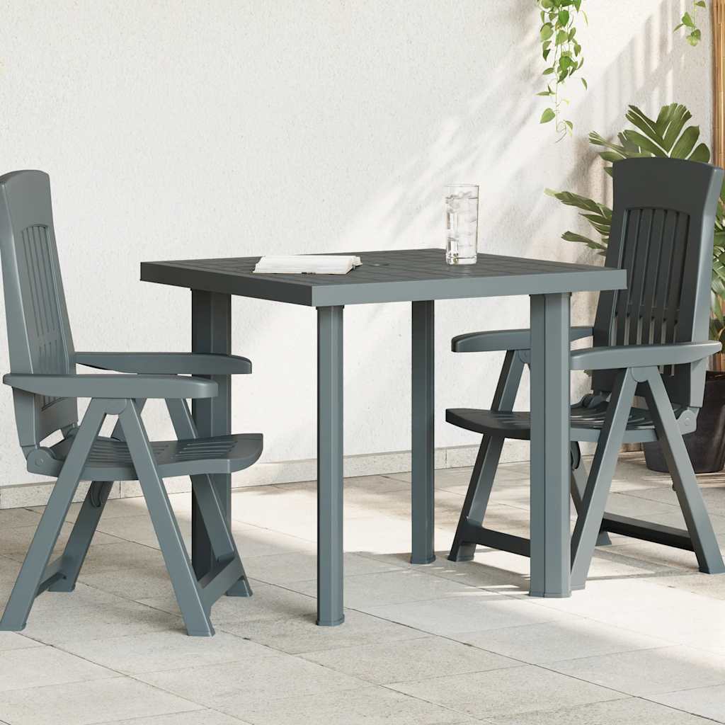 Gartentisch Grün 80x75x72 cm Kunststoff