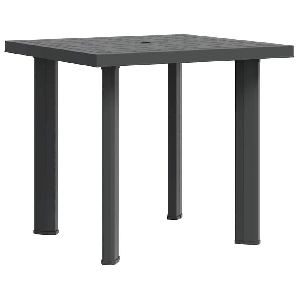 Gartentisch Anthrazit 80x75x72 cm Kunststoff