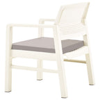3-tlg. Garten-Lounge-Set Kunststoff Weiß