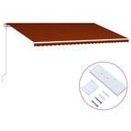 Automatisch Einziehbare Markise 600×300 cm Orange und Braun