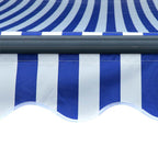 Markise mit Windsensor & LED 500x300cm Blau und Weiß