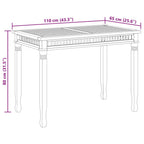 Garten-Esstisch 120x65x80 cm Massivholz Teak