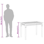 Garten-Esstisch 120x65x80 cm Massivholz Teak