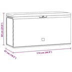 Gartenbox Braun 114x47x60 cm