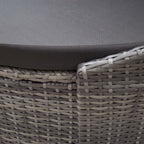 Outdoor-Loungebett mit Dach Grau