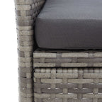 2-Sitzer-Gartenbank mit Teetisch 143 cm Poly Rattan Grau