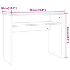Schreibtisch Sonoma-Eiche 90x50x74 cm Holzwerkstoff