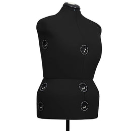 vidaXL Schneiderpuppe Verstellbar Weiblich Schwarz L Größe 44-50