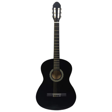 Klassikgitarre für Anfänger Schwarz 4/4 39" Lindenholz