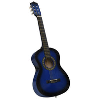 Klassikgitarre für Anfänger und Kinder Blau 1/2 34"