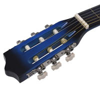 Klassikgitarre für Anfänger und Kinder Blau 1/2 34"