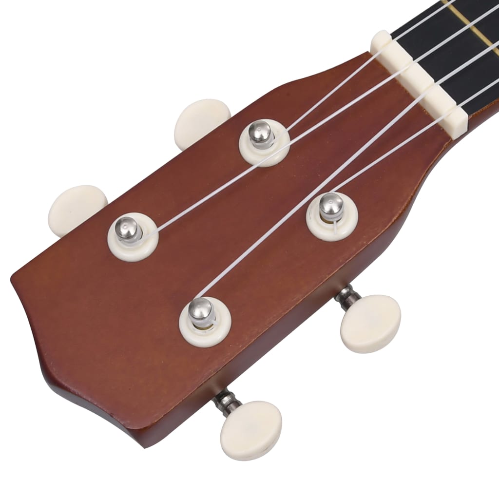 Sopran Ukulele Set für Kinder mit Tasche Dunkles Holz 21"