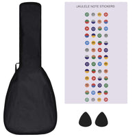 Sopran Ukulele Set für Kinder mit Tasche Dunkles Holz 21"