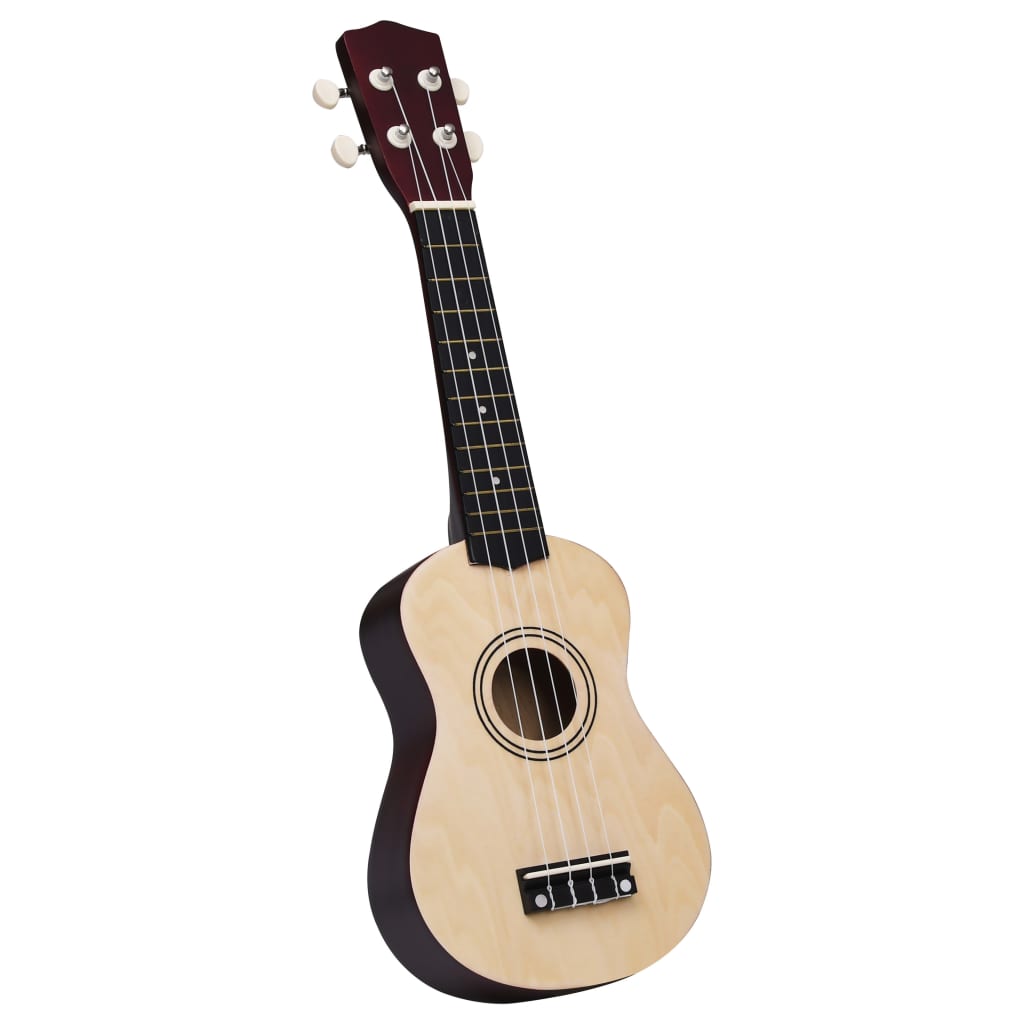 Sopran Ukulele Set für Kinder mit Tasche Dunkles Holz 21"