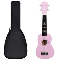 Sopran-Ukulele-Set mit Tasche für Kinder Rosa 21"