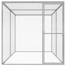 vidaXL Katzenkäfig 3x1,5x1,5 m Verzinkter Stahl