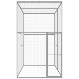 vidaXL Katzenkäfig 3x1,5x2,5 m Verzinkter Stahl