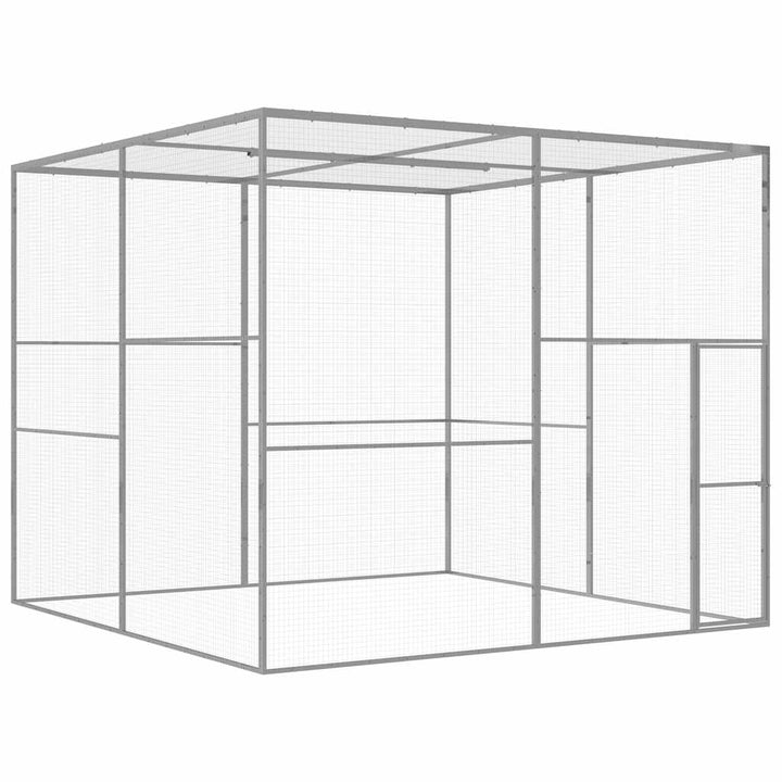 Katzenkäfig 3x3x2,5 m Verzinkter Stahl