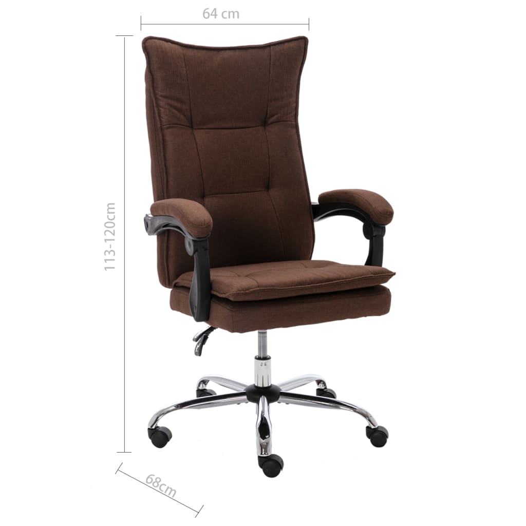 Bürostuhl Braun Stoff