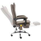 Massage-Bürostuhl Taupe Stoff